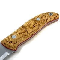 The NEW TBS Timberwolf Bushcraft Knife - DC4 & Firesteel - Curly Birch