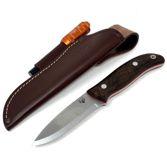 The NEW TBS Timberwolf Bushcraft Knife - Firesteel Edition - Turkish Walnut