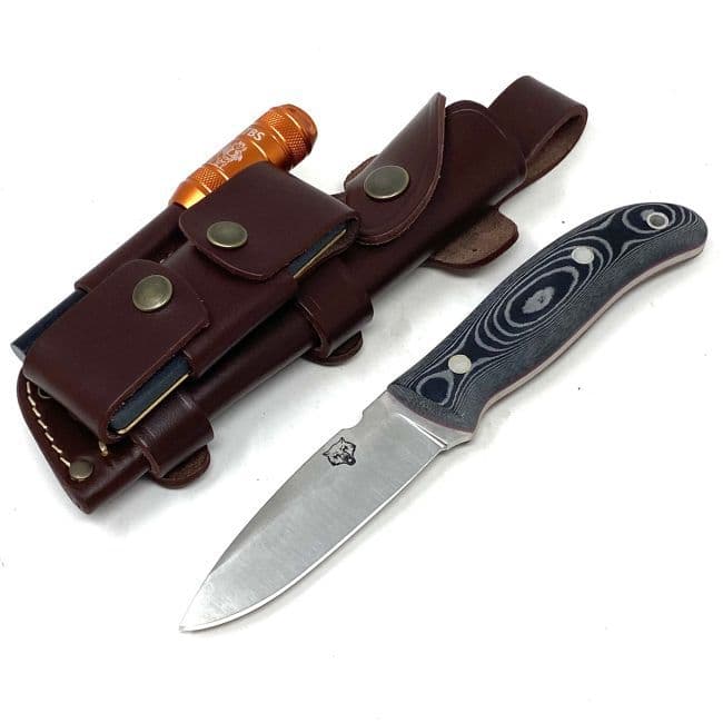 The NEW TBS Timberwolf Knife - The Ultimate All Rounder - Black Micarta - DC4 & Firesteel Edition