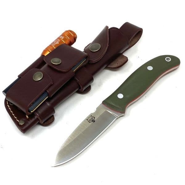 The NEW TBS Timberwolf Knife - The Ultimate All Rounder - Green G10 - DC4 & Firesteel Edition
