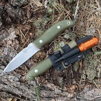 The NEW TBS Timberwolf Knife - The Ultimate All Rounder - Green G10 - DC4 & Firesteel Edition