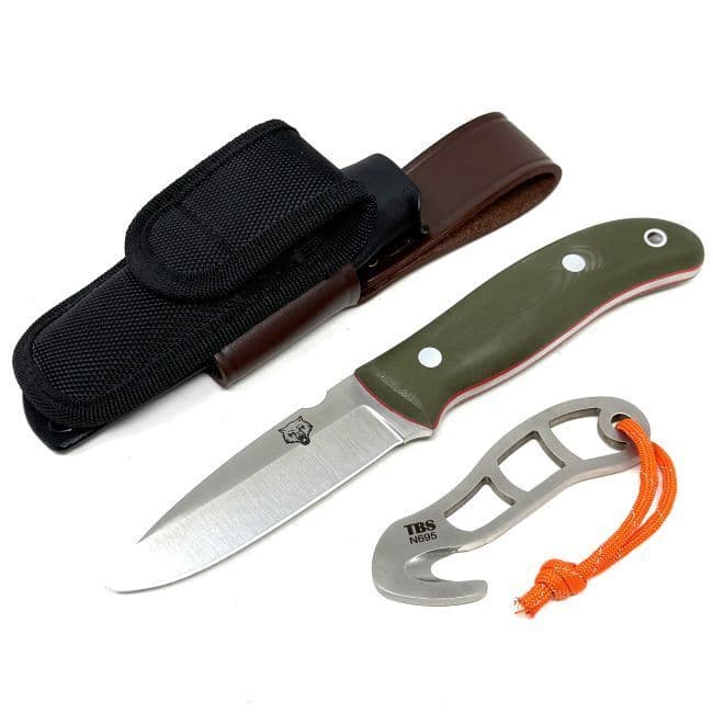 The TBS Timberwolf Knife  & Raptor Combo - Green G10 - Kydex Sheath