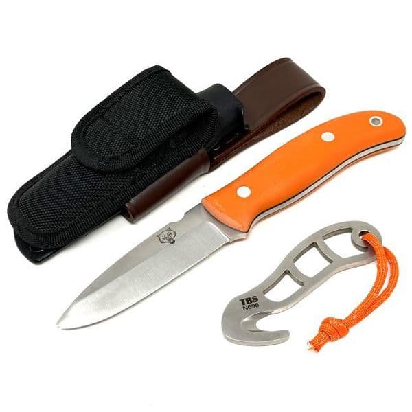 The TBS Timberwolf Knife & Raptor Combo - Orange G10 - Kydex Sheath