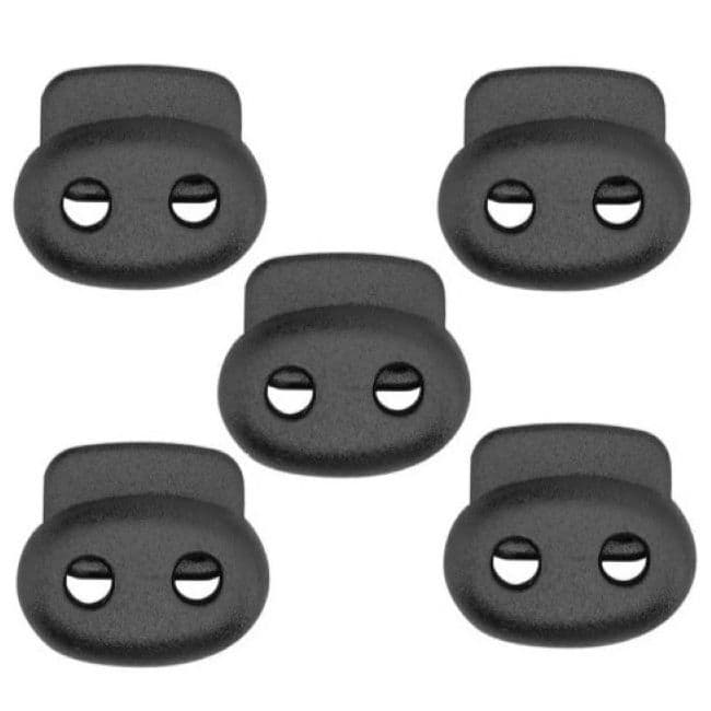 Twin Hole Oval Cord Lock - 5 Pack