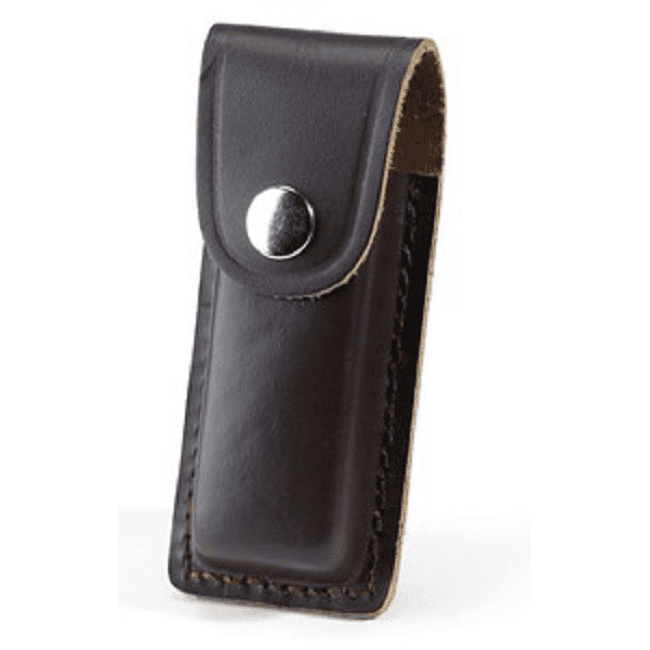 Whitby & Co Dark Brown Leather Folding Knife Multi-Tool Sheath - 3"