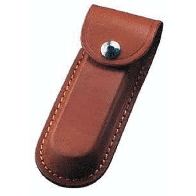 Whitby & Co Tan Leather Folding Knife Multi-Tool Sheath - 3.5"