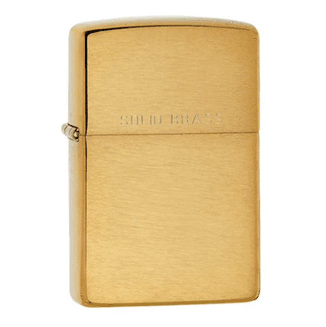 Zippo Classic Brushed Solid Brass Lighter