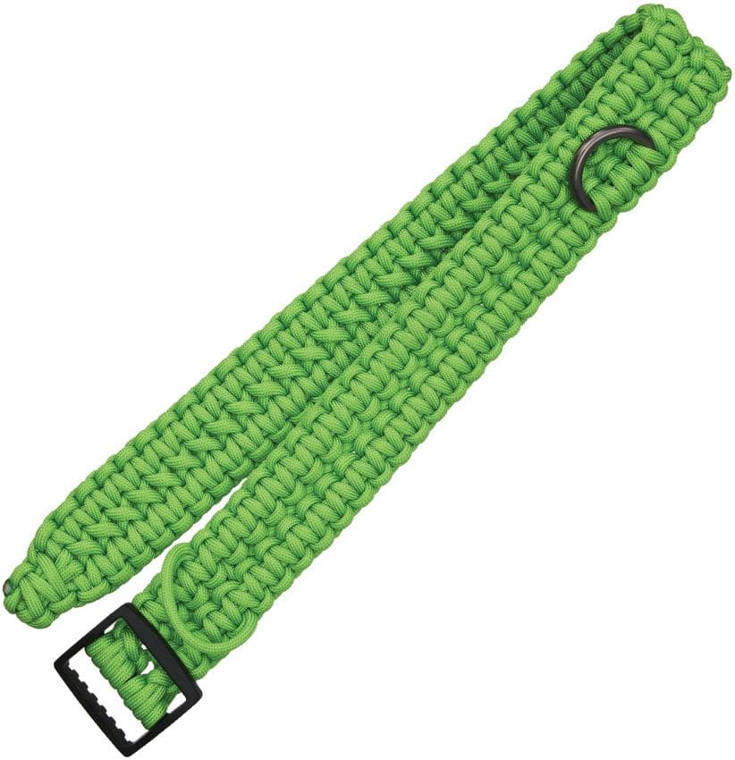 Zombie Nick 550 Paracord Dog Collar - Hi Viz Neon Green