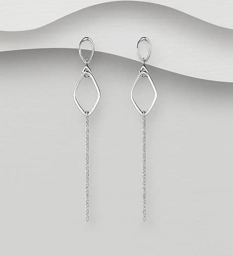 ✨ 925 Sterling Silver Minimalist Hand Crafted Drop/Hook Earrings - Exclusive