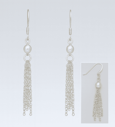 ✨✨ 925 Sterling Silver Multi tassel Hook/Drop Earrings – Artistic Movement with Timeless Elegance