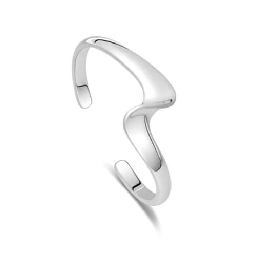 925 Solid Silver Solid Plain Single Twist Contemporary Cuff Bangle - Exclusive Design