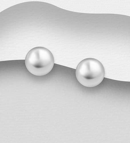 925 Sterling Silver 12mm Plain Polished Ball Stud Earrings – Classic Elegance, Timeless Style