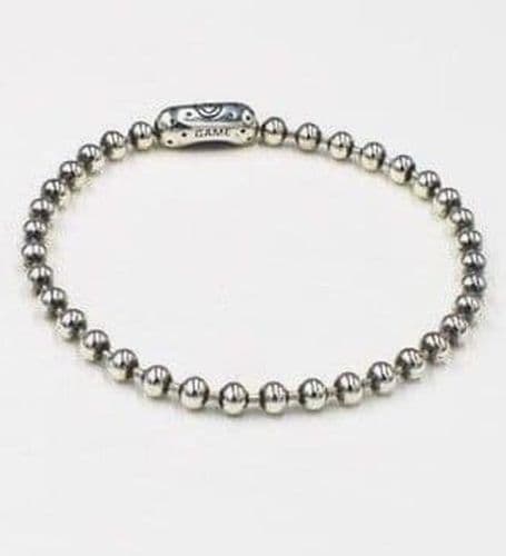925 Sterling Silver Ball Bracelet: With Barrel Clasp
