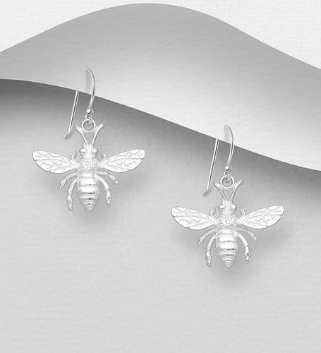 925 Sterling Silver Bee Hook Drop Earrings - a touch of elegance