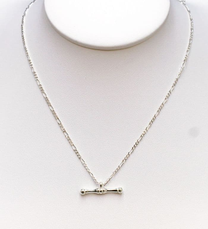 T Bar Necklace T Bone Gold Chain 925 Sterling Silver Bone Shaped T