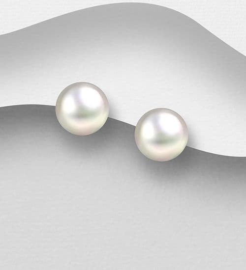 925 Sterling Silver Cultured Pearl Earrings
