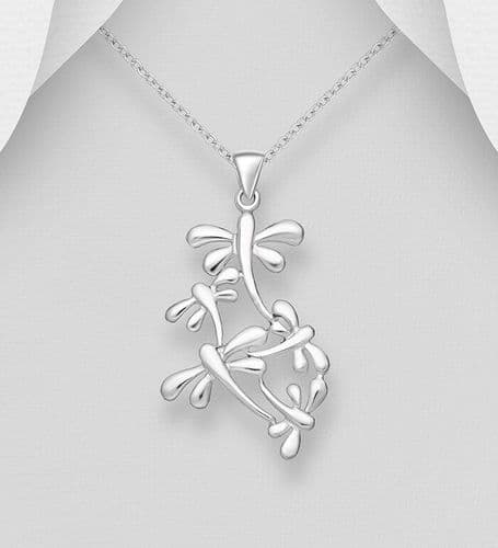 925 Sterling Silver Dragonfly Pendant & Chain