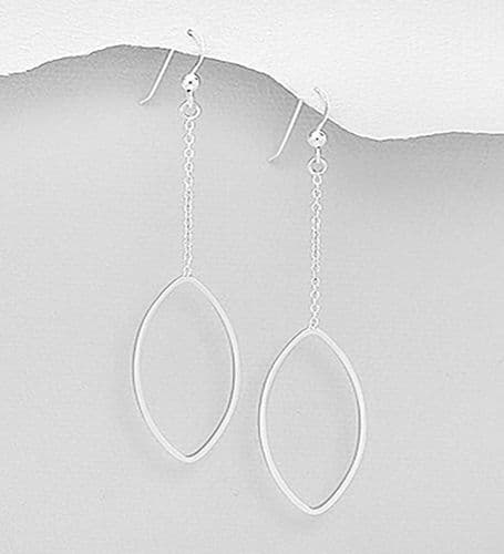 925 Sterling Silver Fine Hand Crafted Hook/Drop Earrings