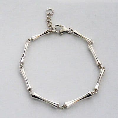 925 Sterling Silver Hand Crafted Solid Link Bracelet - Exclusive Design