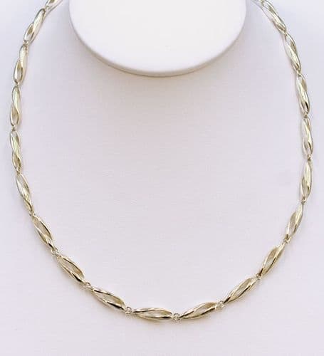 925 Sterling Silver, Hand Crafted Solid Twisted Link  - Exclusive Design