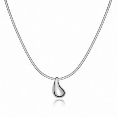 925 Sterling Silver Hand Crafted Tear Drop Pendant & Chain - Exclusive Design