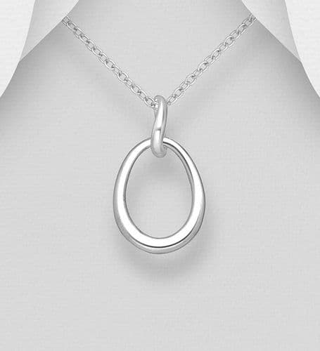 925 Sterling Silver Hand Designer Inspired Crafted Pendant & Chain