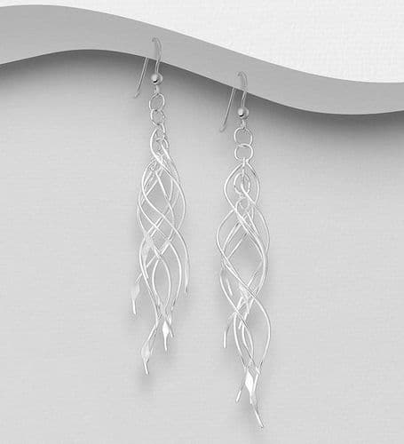 925 Sterling Silver Handmade Cascading Super Elegant Drop Earrings