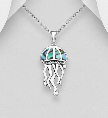 925 Sterling Silver Infinity Pendant & Chain Decorated with CZ Simulated Diamonds