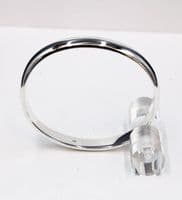 925 Sterling Silver Oval Shaped: Polished: Sleek  Bangle. Exclusive:  Designer Inspired: Exclusive​​