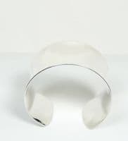 925 Sterling Silver Plain Polished Cuff Style Bangle - 40 mm Wide