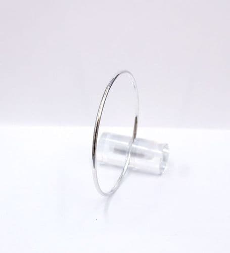 925 Sterling Silver Plain Solid Bangle- 2mm Wide
