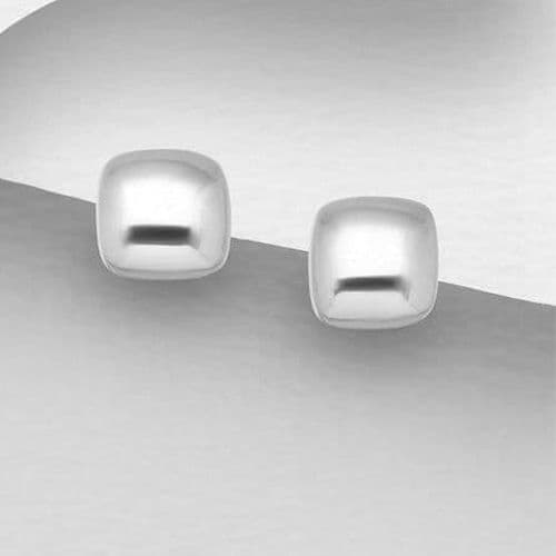 925 Sterling Silver Plain Stud Earrings