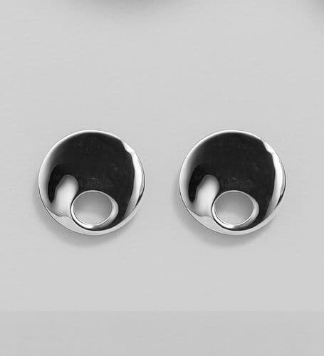 925 Sterling Silver Polished Designer Inspired Push-Back/Stud Earrings - Exclusive