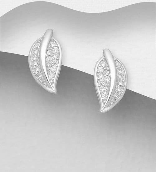 925 Sterling Silver Simulated Diamond Stud Earrings