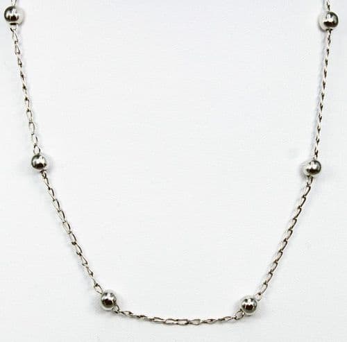 925 Sterling Silver Timeless & Classic Ball Necklace - 16"