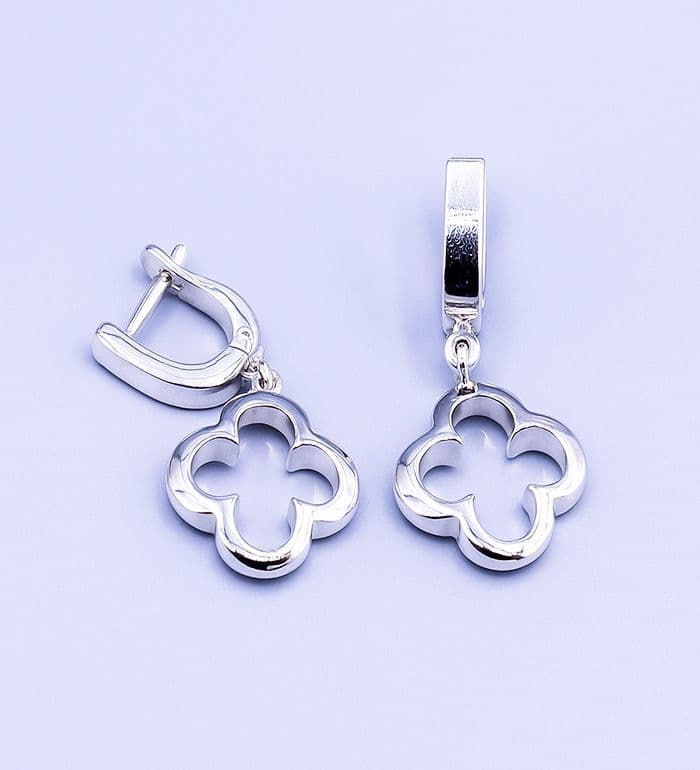 925 Sterling Silver Van cleef Inspired Drop Earrings Exclusive