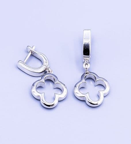 925 Sterling Silver Van cleef Inspired Drop Earrings - Exclusive 