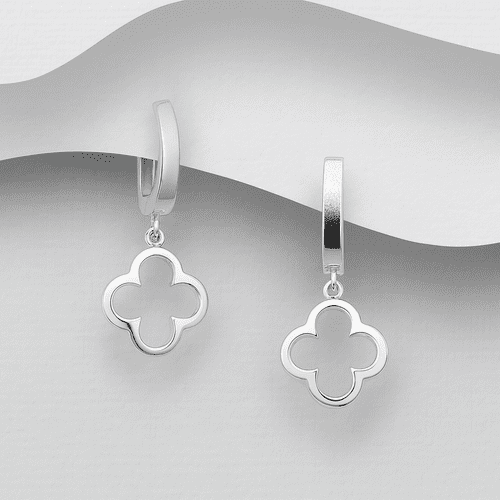 925 Sterling Silver Van cleef Inspired Drop Earrings - Exclusive 