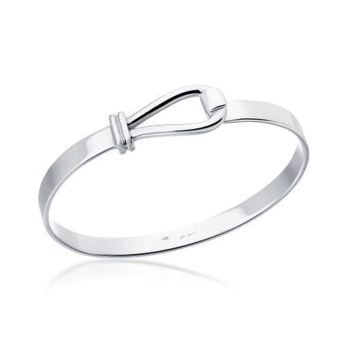 925 Sterling Solid Silver Expertly Crafted Elegant Designer Bangle, With an Opening Clasp. Available