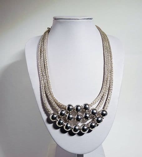 Exclusive Designer-Inspired 925 Sterling Silver Necklace with a Unique Design.