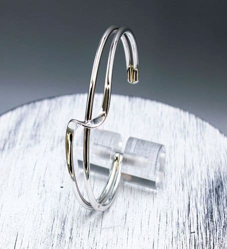 Exquisite 925 Sterling Silver Solid Handcrafted Twist Bangle - Heavier Version