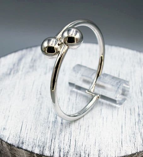 Hand Crafted Bangle: 925 Solid Sterling Silver Designer inspired. Very unique design