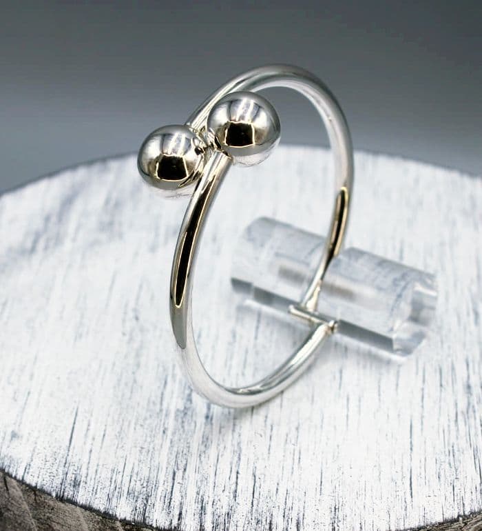 Hand Crafted Bangle: 925 Solid Sterling Silver Designer inspired. Very unique design