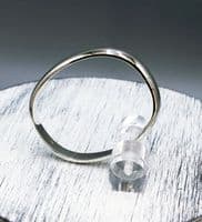 Handmade Oval Bangle: 925 Solid Sterling Silver with Concealed Clasp. 7mm wide, 45gms