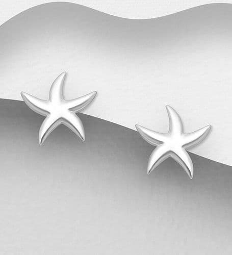 Small 925 Sterling Silver Starfish Push-Back Earrings- Perfect For a Child