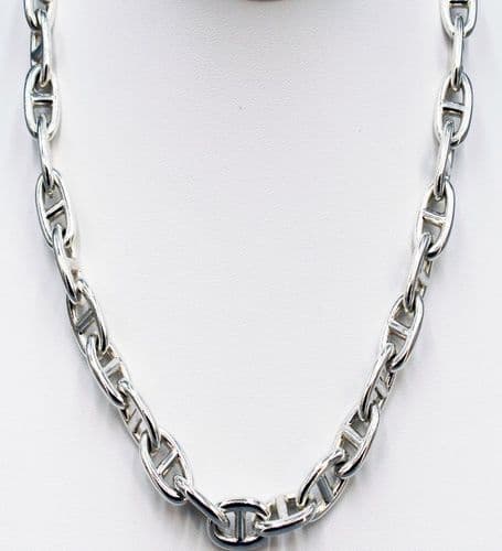 Solid 925 Sterling Silver Hand Crafted Designer Necklace - Hermes Style
