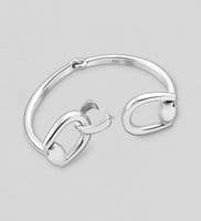 Solid 925 Sterling Silver Hand Crafted Exclusive Horse Snaffle Bracelet That Opens