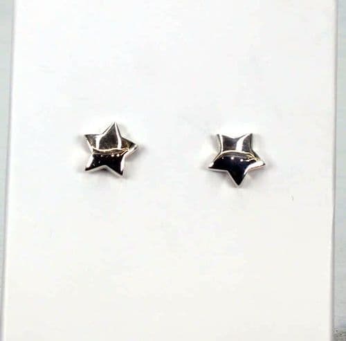 Solid Handcrafted 925 Sterling Silver Star Stud Earrings – Shine Bright Every Day