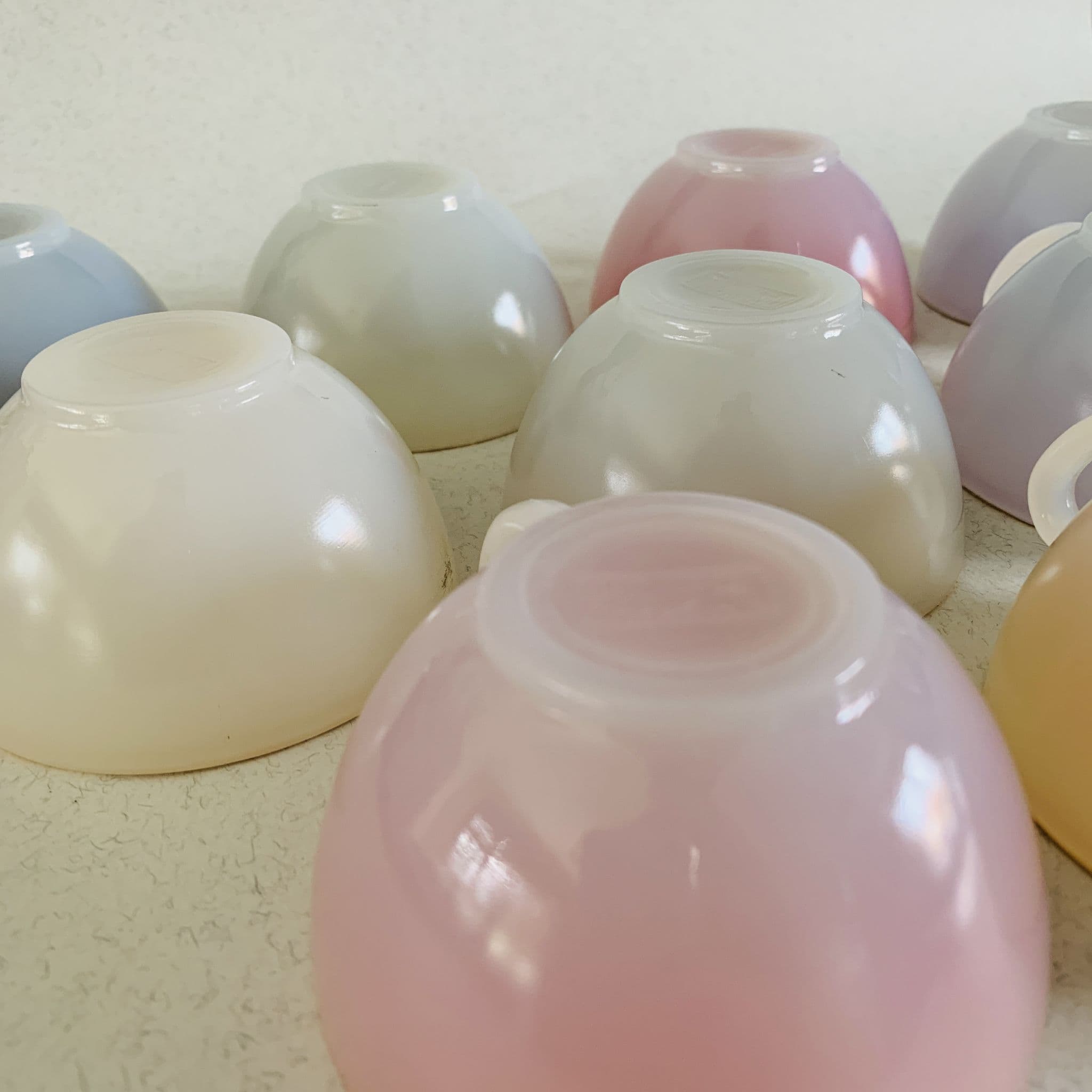 Arcopal France Harlequin Glass Tea Coffee Cup x 9