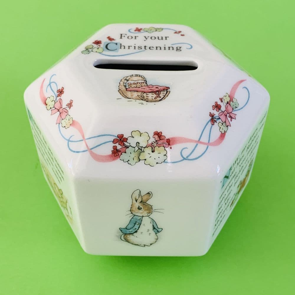 Wedgwood Peter Rabbit Money Box Christening